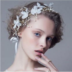 F-0502 Bridal Mori Girl Handmade Silk Gauze Bridal Headdress Wedding Styling Accessories