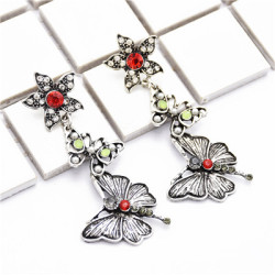 E-4967 New Fashion Retro Butterfly Earrings Ethnic Style Popular Street Shoot Earrings Earrings