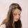 F-0528 Simple alloy small leaf handmade bride hair ring hair band beaded crystal beads wedding accessories
