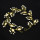 F-0528 Simple alloy small leaf handmade bride hair ring hair band beaded crystal beads wedding accessories