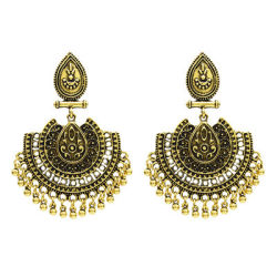 E-5110-G, E-5110-S, Bohemian Vintage Bell Tassel Pendant Earrings for Woman