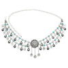 N-7298G N-7298S Europe and America decorated ethnic style alloy acrylic ladies long waist chain daily beach
