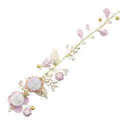 F-0605 New Fashion Lady Sweet Hair Salon With Long Colored Flower Hair Accessories Bridal Headdress Variety Accessories.