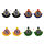 E-5293 Handmade Mizhu Devil Eye Exaggerated Fan-Shaped Tassel Stud Earrings