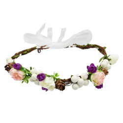 F-0608* Bridal Headdress Wreath Wedding Simulation Flower Headband Mori Girl Vacation Beach Wreath Photo Accessories Jewelry