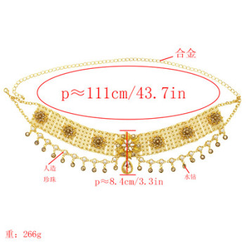 N-7317 Bohemian national style alloy waist chain ladies belly dance jewelry  pendant