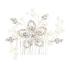 F-0593* New Flower Rhinestone Pearl Hair Comb Hair Clip Lady Wild Bride Bridesmaid Head Jewelry Accessories