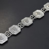 N-7243* Bohemian Ethnic Style Retro Alloy Waist Chain Square Carved Dance Chain Flower Bell Belly Dance Waist Chain