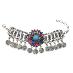 B-0961 * Bohemian Ethnic Fashion Bracelet Color Random Rhinestone Women's Bracelet
