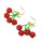 E-5670 sweet red cherry beaded earrings Fashionable transparent green leaf ball tassel fruit earrings models wild
