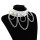 N-7338 Cool Punk Style Alloy Chain and Leather Collar Choker Necklace for Women Jewelry Accessories