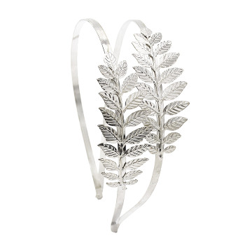 F-0379 Leaf Shape Fashion Hairband Silver Gold Plated Alloy Hair Jewelry Women & Girl Hair Accessories