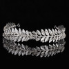 F-0733 Fashion Silver Gold Metal Leaf Crown Tiaras Rhinestone Bridal Headpiece Wedding Hair Accessories