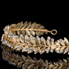 F-0733 Fashion Silver Gold Metal Leaf Crown Tiaras Rhinestone Bridal Headpiece Wedding Hair Accessories