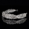 F-0733 Fashion Silver Gold Metal Leaf Crown Tiaras Rhinestone Bridal Headpiece Wedding Hair Accessories