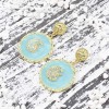 E-5674 Fashionable New 5 Colors Gold Alloy Rhinestone Earring Moon Star Earrings For Woman Jewelry