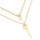 N-7341 Keys and Locks Two Golden Smooth Necklaces Couple Accessories