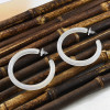 E-5677 New transparent big circle earrings. Glamour transparent resin girl's geometric fashion jewelry.