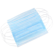 K-0010 Blue Earloop Pleated 3 Ply Disposable Protective Face Mask