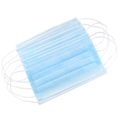 K-0010 Blue Earloop Pleated 3 Ply Disposable Protective Face Mask