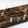 F-0734 Fashion 3pcs/Set Gold Starfish and Shell Style with Pearl Headband Hair Jewelry Accessories