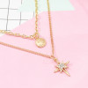 N-7342 3 styles gold long necklace couple accessories Fashion ladies pendant jewelry