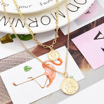 N-7342 3 styles gold long necklace couple accessories Fashion ladies pendant jewelry