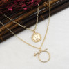 N-7342 3 styles gold long necklace couple accessories Fashion ladies pendant jewelry