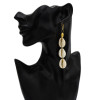 E-5679 Summer Beach Shell Earrings for Women Bohemian Gold Metal Drop Earring Party Jewelry