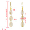 E-5679 Summer Beach Shell Earrings for Women Bohemian Gold Metal Drop Earring Party Jewelry