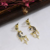 E-5682 925 Silver Stud earrings with Rhinestone simulated pearl moon star shape Gold dangle earrings