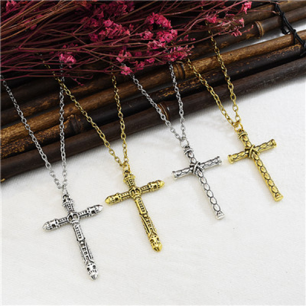 N-7345 Fashion New Cross Necklace Clavicle Chain Wild Jewelry Gift