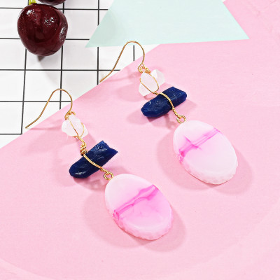 E-5686 Fashion Trendy Color Spar Earrings Women Jewelry Gift Crystal Earrings