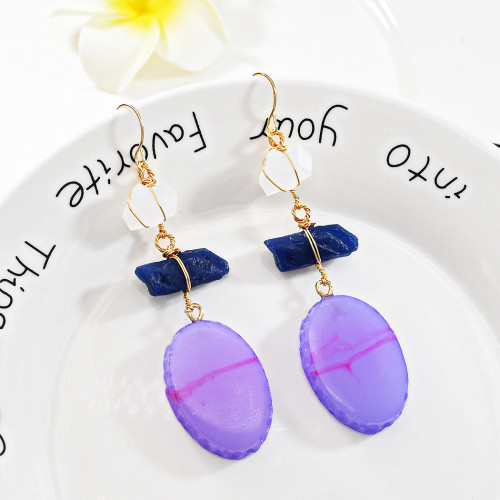 E-5686 Fashion Trendy Color Spar Earrings Women Jewelry Gift Crystal Earrings