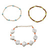 B-1015 3 Pcs/Set Boho Style Beads and Pearl Adjustable Bracelets For Women Charming Jewelry Accessory