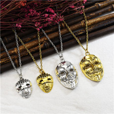 N-7347 Fashion New Domineering Mask Necklace Clavicle Chain Wild Jewelry Gift