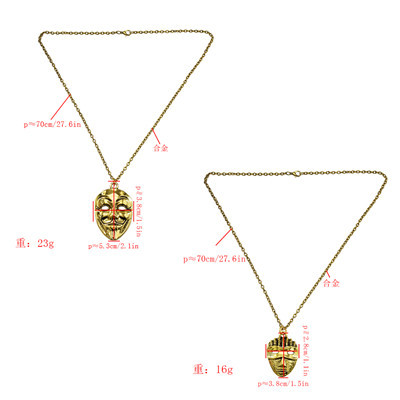 N-7347 Fashion New Domineering Mask Necklace Clavicle Chain Wild Jewelry Gift