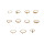 R-1521 2 Styles Boho Fashion Finger Rings Set Hollow Out Heart Snake Shape Rings Fashion Jewelry for Women