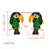 E-5689 Cute Gold Animal Parrot Shape Earrings with Rhinestone Stud Earrings For Womem Girl Gifts