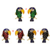 E-5689 Cute Gold Animal Parrot Shape Earrings with Rhinestone Stud Earrings For Womem Girl Gifts