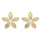 E-5690 New Fashion Gold Silver Inlaid Pearl Earrings Personalized European Flower Earrings