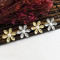 E-5692 Fashion Gold Silver Inlaid Pearl Flower Earrings  Jewelry Accessories