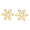 E-5692 Fashion Gold Silver Inlaid Pearl Flower Earrings  Jewelry Accessories