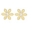 E-5692 Fashion Gold Silver Inlaid Pearl Flower Earrings  Jewelry Accessories