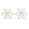 E-5692 Fashion Gold Silver Inlaid Pearl Flower Earrings  Jewelry Accessories