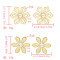 E-5692 Fashion Gold Silver Inlaid Pearl Flower Earrings  Jewelry Accessories