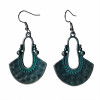 E-5449 Vintage Bronze Geometric Skull Skeleton Hand Drop Dangle Earrings for Women Party Punk Jewelry