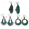 E-5449 Vintage Bronze Geometric Skull Skeleton Hand Drop Dangle Earrings for Women Party Punk Jewelry