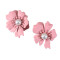 E-5696 Fashion Cute Alloy Flower Pearl Earring for Woman