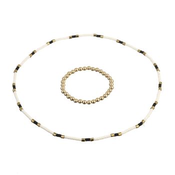 B-1017 2PCS/Set Boho Style Colorful Beads Adjustable Multi-layer Bracelets For Women Charming Jewelry Accessory